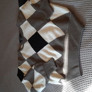 Womens Suede, Leather, & angora sweater